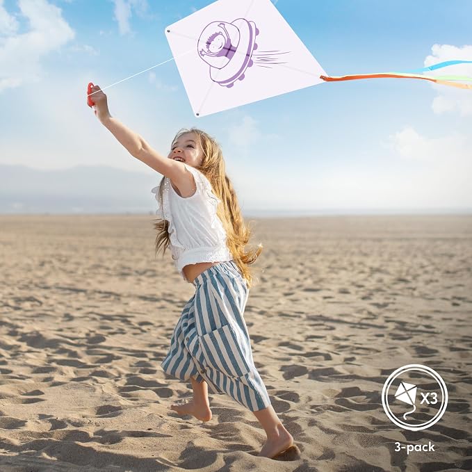 SYNCFUN 3 Packs DIY Kites for Kids - Image 2