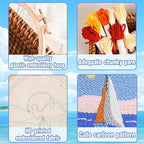 Sailboat Punch Needle Kit for Beginners, Crochet Kit for Adult, Home Decor - Image 3