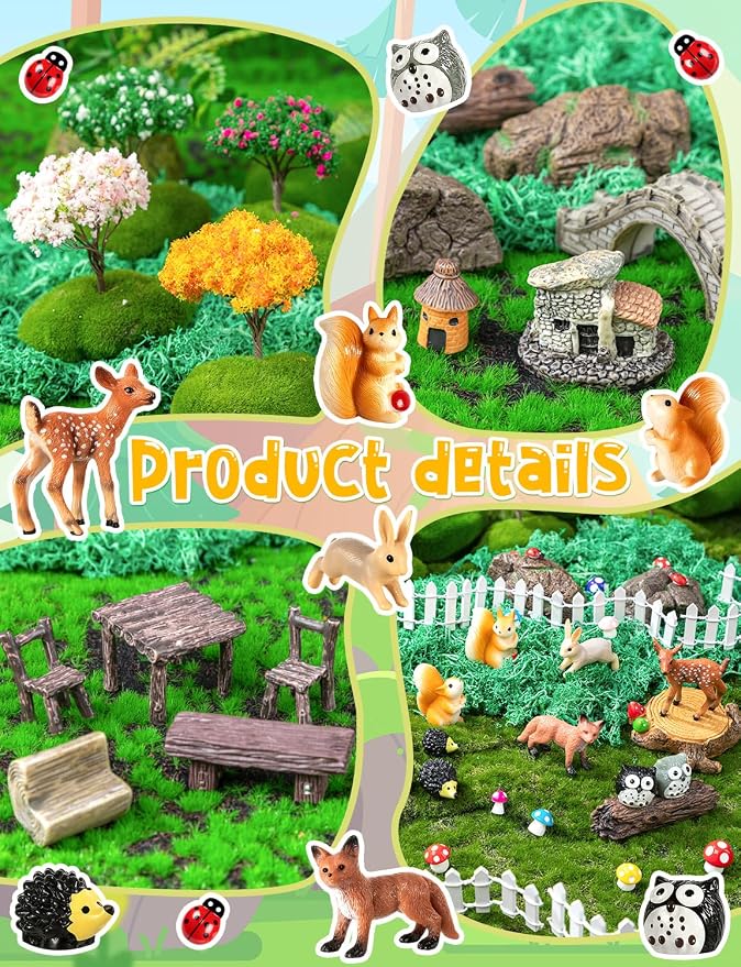 68PCS Mini Fairy Village Garden Accessories/Miniature Fairy House Garden - Image 7