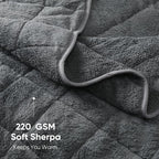 Sherpa Weighted Blanket for Adults, 10 lbs Furry Bed Blanket for Deep Sleep - Image 2