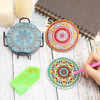UPINS 8Pcs Mandala Diamond Art Painting Art Coasters Kits - Image 7