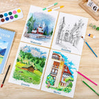 35 Sheets Watercolor Paper Pad 9x12 Inch, 140 lb/300 GSM Cold Press Water Color - Image 6