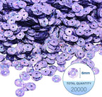 Mandala Crafts 6mm Cup Holographic Lilac Sequins - Image 3