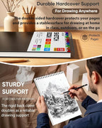 Soucolor 9x12 Hardcover Sketch Book Thick Sketchbook Drawing Paper - Image 8