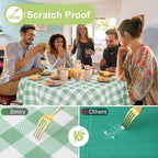 Smiry Plastic Table Cloth, Waterproof Vinyl Tablecloth - Image 5