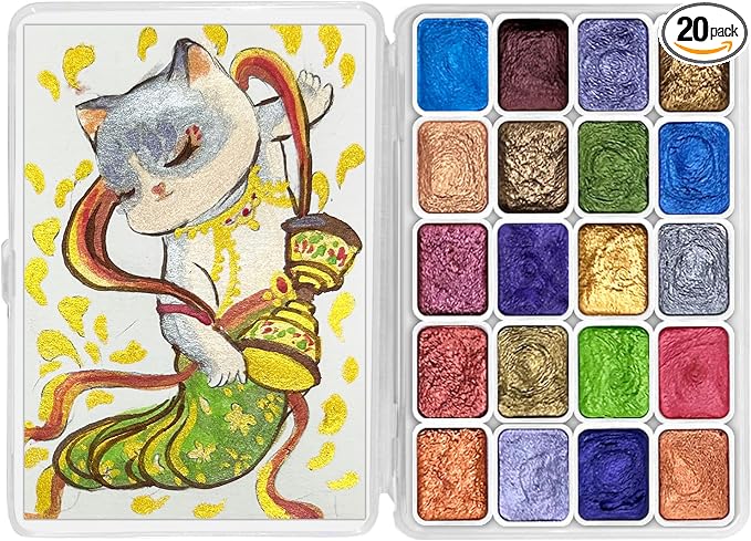 CraftyManor Mini Forestry Shifting Watercolor Painting Set, 20 Color Shifting by CraftyManor