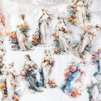 90Pcs Large Vintage Cherubs Angels Fairy Sculpture Art Scrapbook Sticker - Image 6
