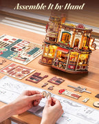 ROKR Dream Coffee Factory, Wooden Music Box Model, Mechanical 3D Wooden Puzzles - Image 9