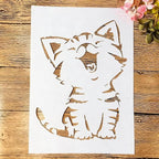 TIAMECH A4 Reusable Little Cat Stencil by TIAMECH