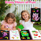 FUNNYB&G Foil Art Craft Kit for Girls 4-10 Years Old: Mess-Free & No-Glue - Image 6