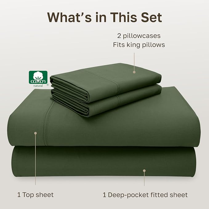 California Design Den California King Sheets Deep Pockets Set - Image 4