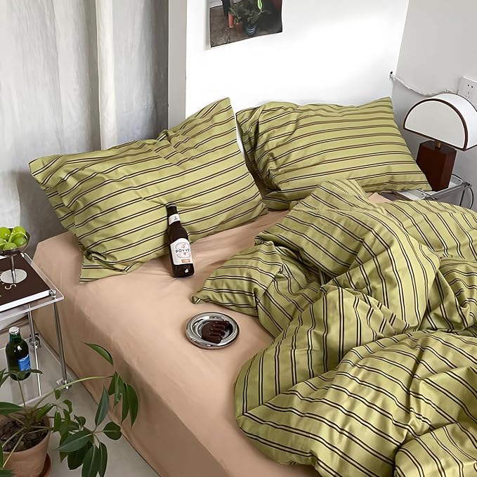 mixinni Vintage Stripes Duvet Cover Set Twin - Image 2