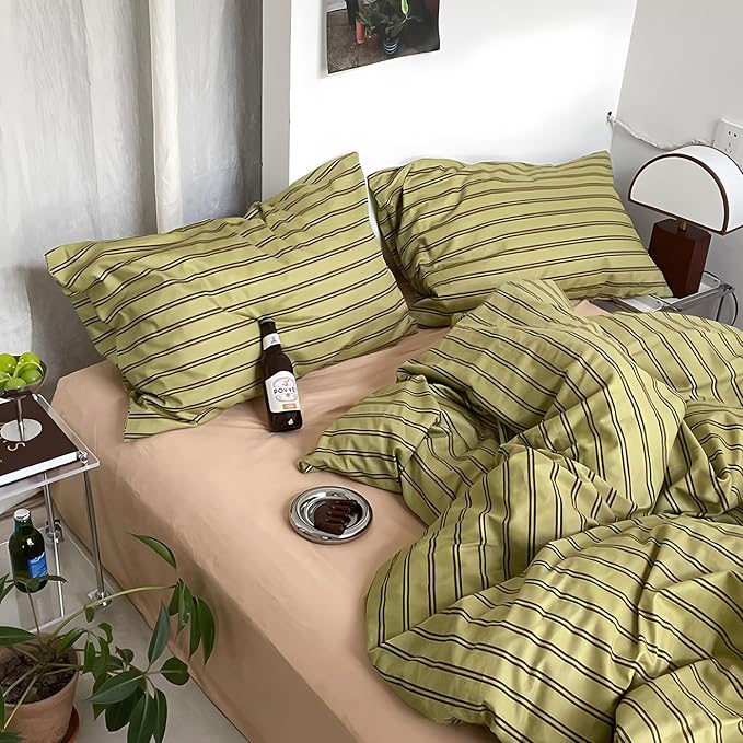 mixinni Vintage Stripes Duvet Cover Set King - Image 2