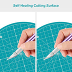 Headley Tools 10"x10" Round Rotating Cutting Mat, Self Healing Mat - Image 5
