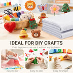 White Felt Fabric Sheets 18" x 18" 1.6mm Soft Craft Felt Squares | Soft Precut - Image 4
