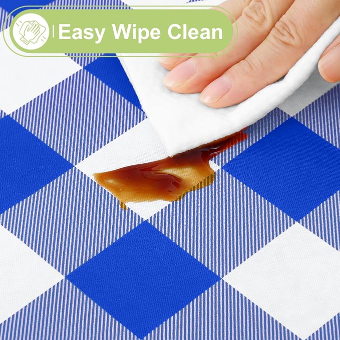 Smiry Square Table Cloth, Waterproof Vinyl Tablecloth - Image 3