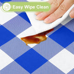 Smiry Rectangle Table Cloth, Waterproof Vinyl Tablecloth - Image 3