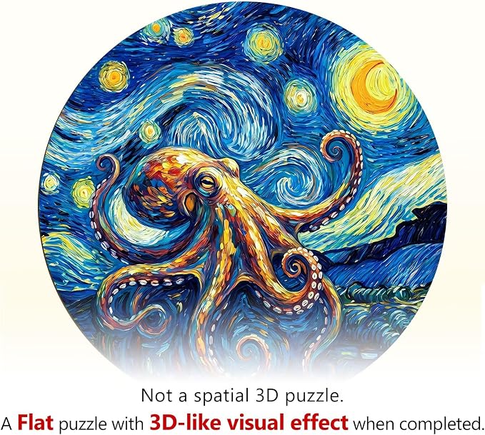 Ocean Night Octopus Puzzles Adults Gifts - Image 9