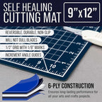 U.S. Art Supply 9" x 12" Self-Healing Cutting Mat 5-Ply - Image 2