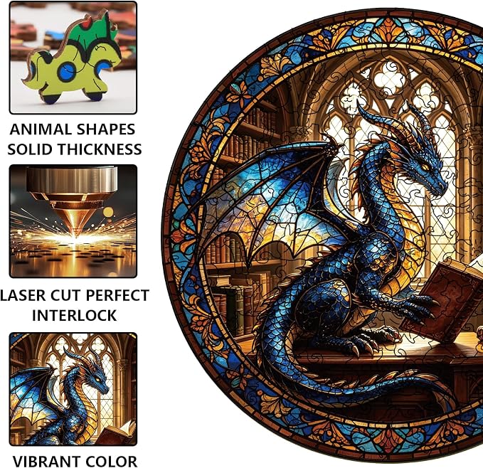 200pcs Wooden Puzzles for Adults Unique Animal Shaped Pieces Colorful Funny - Image 3