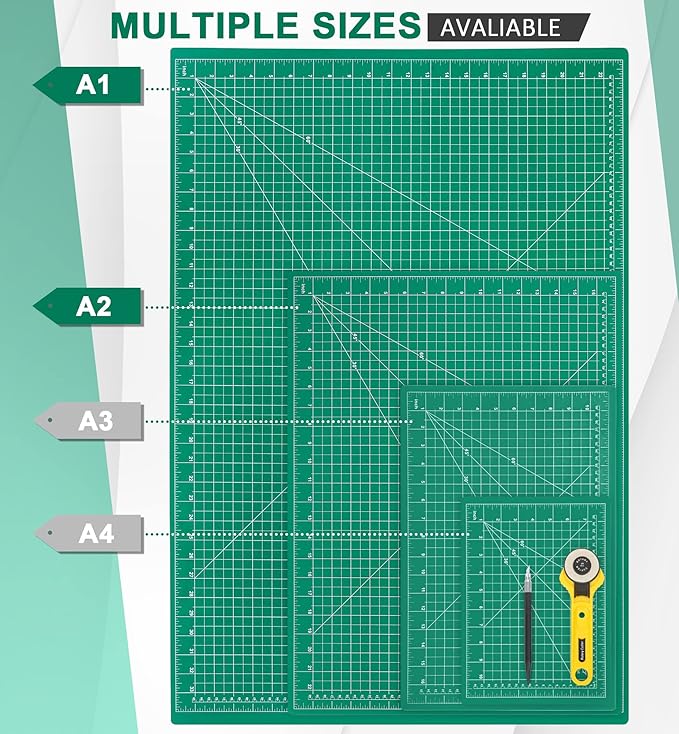 Density-upgraded Self Healing Cutting Mat, 18inch x 12inch Craft Cutting Mat - Image 2