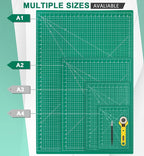 Density-upgraded 9"x12" Self Healing Cutting Mat, Idemeet Rotary Sewing Mat - Image 2