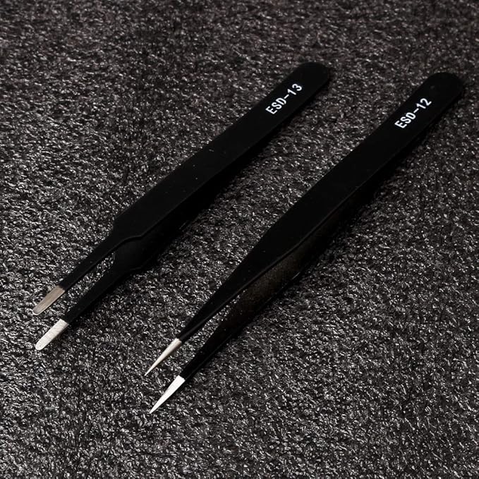 ZHIYE Precision ESD Anti-Static Tweezers, Jewelry-making, Laboratory Work - Image 4
