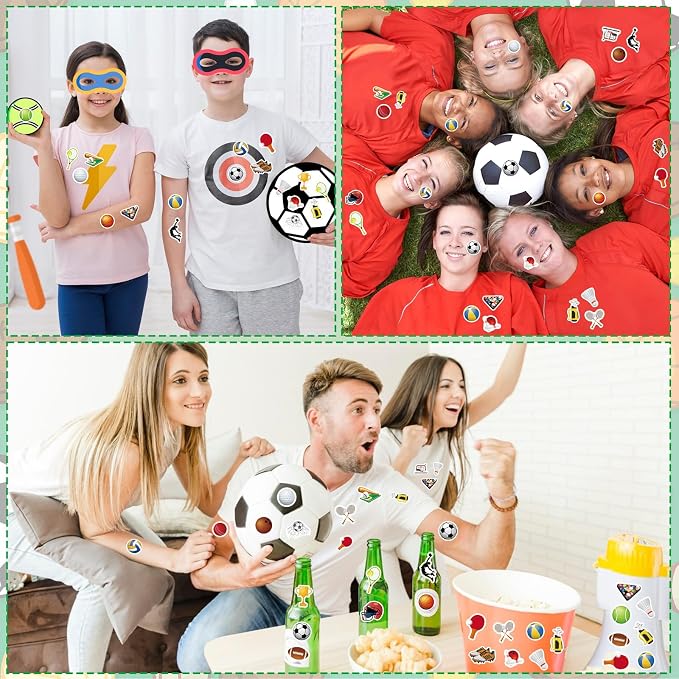 300Pcs Sports Foam Stickers, Self-Adhesive Sport Balls Stickers Basketball - Image 3