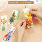 60 Pack Bookmarks with Sleeves & Tassels – Blank Watercolor Paper Bookmarks - Image 4