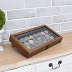 MOOCA Tempered-Glass Top Wooden Jewelry Display Case - Image 7