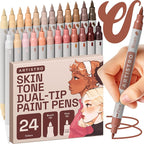 ARTISTRO 24 Skin Tones Acrylic Paint Markers by ARTISTRO