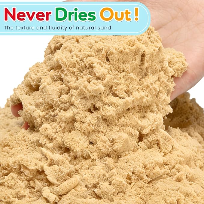 FURWEY 3lbs Play Sand, Natural Brown Sensory Sand, Suitable - Image 2