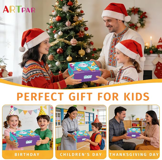 ARTPAR Air Drying Clay Kids 102 Colors, Modeling Magic Clay Kit - Image 7