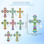 Cross Diamond Art Bookmark Kit: 8 Pcs Christian Bookmarks - Image 3