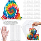 Acellegic 60 Pcs White Tie-Dye Cotton Drawstring Bags - Image 8