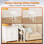 Huuger Folding Desk with Storage Shelf, 31.5 Inch Foldable Computer Table - Image 4