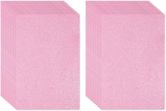 PATIKIL Pink Shiny EVA Glitter Foam Sheet 11 x 8 Inch 2mm Thick by PATIKIL