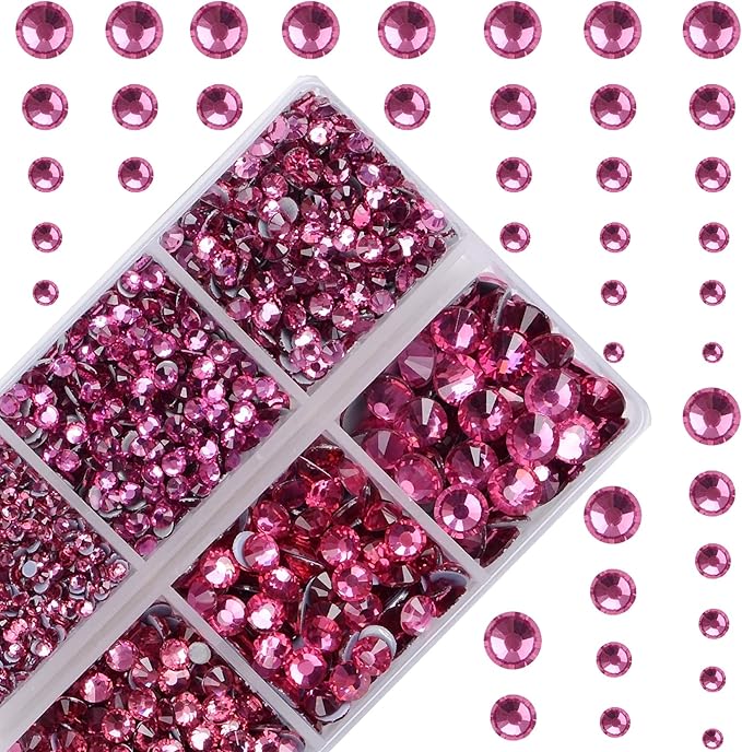 10000Pcs 2-Boxes Mixed Size Hot Fix Round Crystals Gems Glass Stones Hotfix by MASSIVE+BEADS