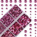 4000Pcs Mixed Size Hot Fix Round Crystals Gems Glass Stones Hotfix Flat Back by MASSIVE+BEADS