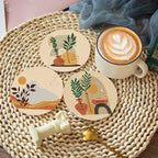 Clendo 8 Pcs Bohemian Style Diamond Painting Coasters Kits - Image 4
