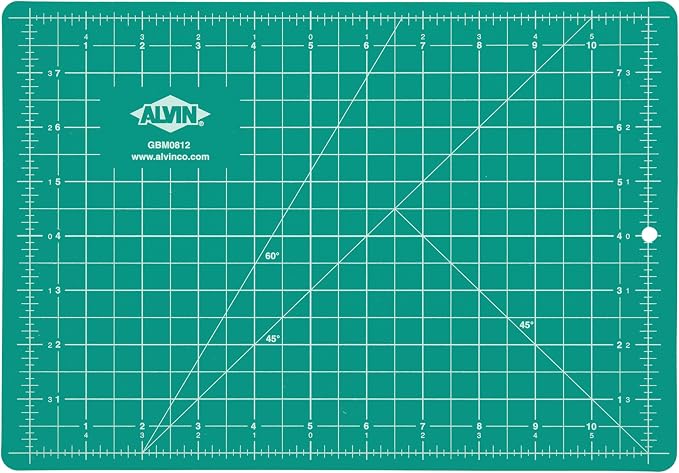 ALVIN GBM Self-Healing Cutting Mat 8.5 x 12 inch | Double-Sided Green/Black | by Alvin
