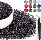8000PCS 3mm Resin Black Rhinestones Bulk by BELLEBOOST