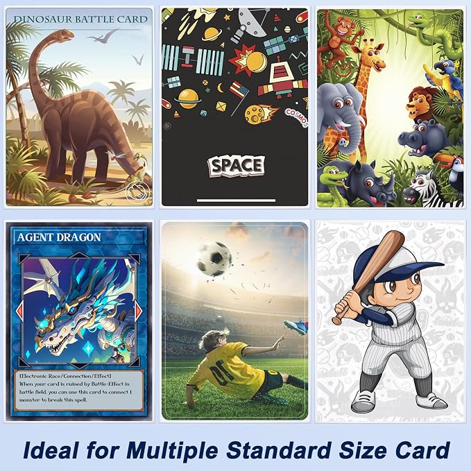 500 Counts Card Sleeves for Trading Cards, Soft Penny Card Sleeves Clear - Image 5