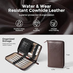 Nicpro 30PCS Silver Metal Mechanical Pencils Set in Leather Case, Art Drafting - Image 3