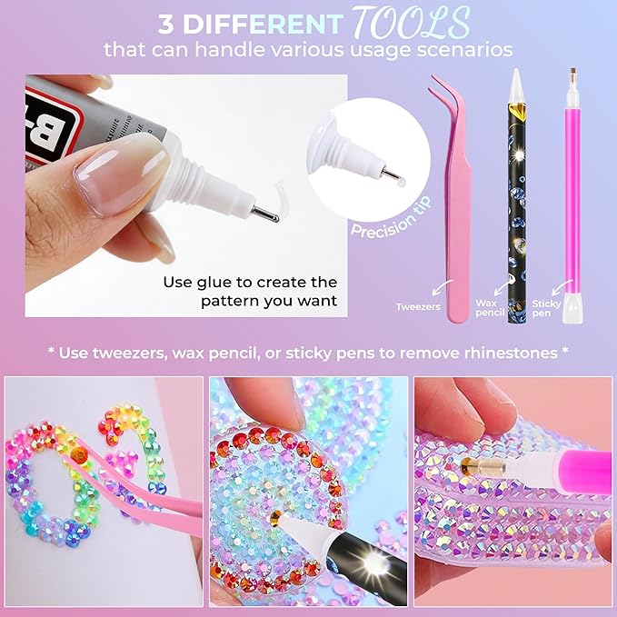 Bedazzling Kit 48000Pcs 60 Colors Resin Jelly Rhinestones, Bedazzler Kit - Image 4