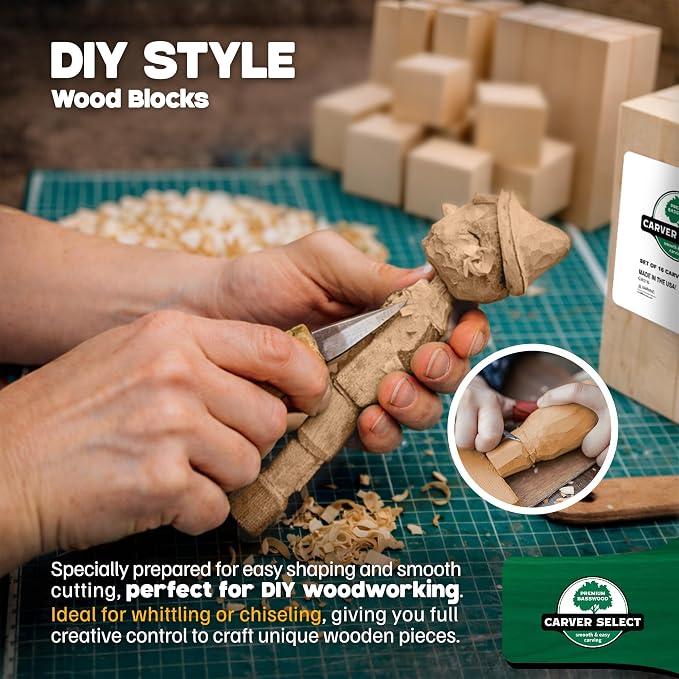 Basswood Carving Blocks Set of 16 – Wood Carving Kit - Image 7