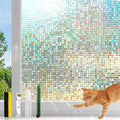 KESPEN Mosaic Rainbow Window Privacy Film, Stained Glass Decorative Cling Decals by KESPENWINDOWFILMS
