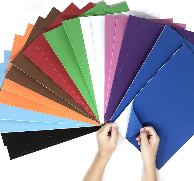 Allgala 20 Value-Pack Self-Adhesive EVA Foam Paper 8" x 12" Sheets by Allgala