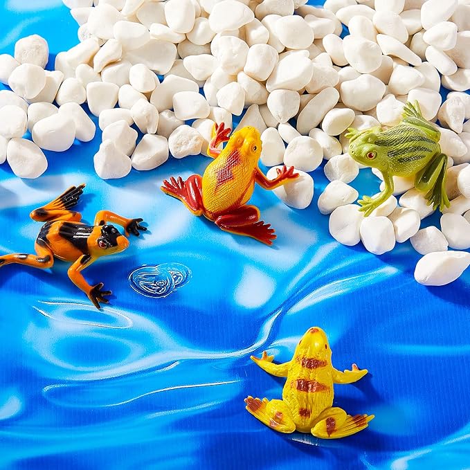 Civaner 60 Pieces Plastic Frogs Toy Mini Vinyl Realistic Frog Decorations Fun - Image 6