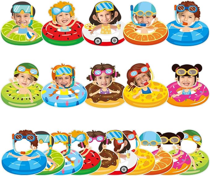 gisgfim 80Pcs Summer Cutouts Swim Ring Decorations Bulletin Board Summer by gisgfim